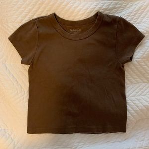 Brandy Melville brown ashlyn top